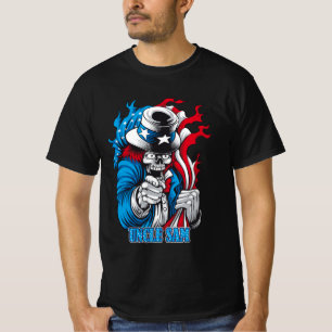 T-shirt Undead Oncle Sam - Une tache d'Halloween patriotiq