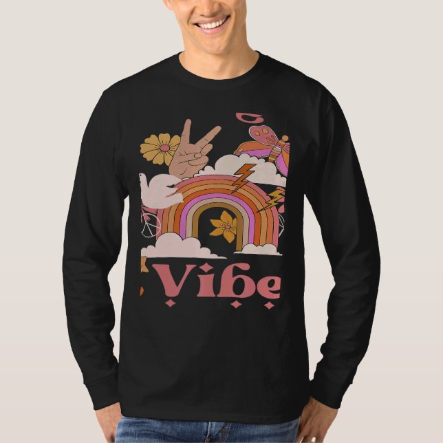 T-shirt Undergrad Vibes School Groovy Retro Boho Rainbow C (Devant)