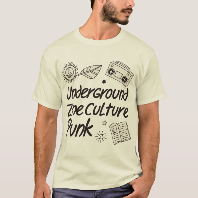 T-shirt Underground Zine Culture Punk (Devant)