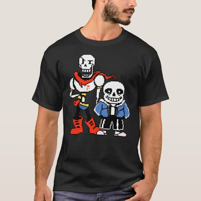 T-shirt Undertale - Sans et Papyrus (Devant)