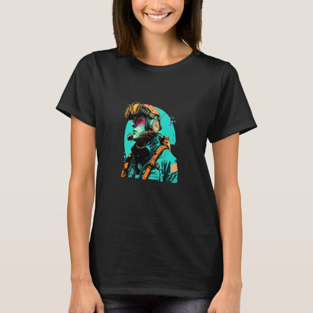 T-shirt Underwater Photographer Pop Style Scuba Diver Dad  (Devant)