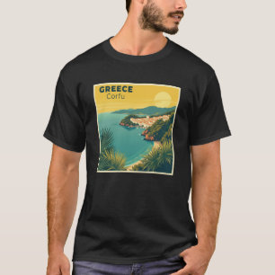 T-shirt Une affiche de voyage classique nostalgique – Grèc