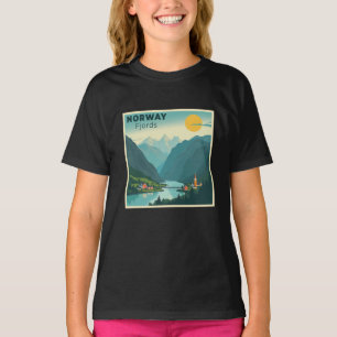 T-shirt Une affiche de voyage classique nostalgique - Norv