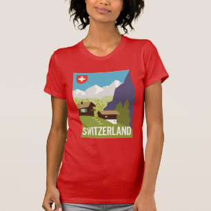 T-shirt Une affiche de voyage de la Suisse