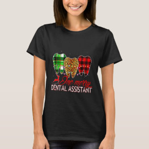 T-shirt Une assistante dentaire joyeuse cadeau de Noël amu