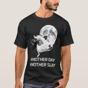 T-shirt Une autre journée, un autre massacre de vache luna