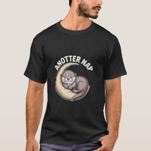 T-shirt Une Autre Lune de Nuit de Loutre de Sommeil Amusan