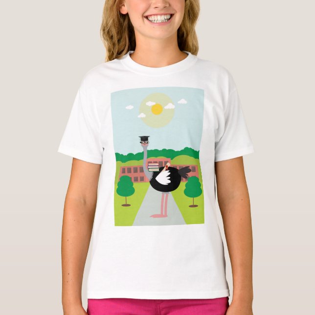 T-shirt Une autruche instruite (Devant)