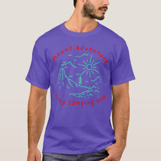 T-shirt Une aventure de camping rétro sur le thème néon