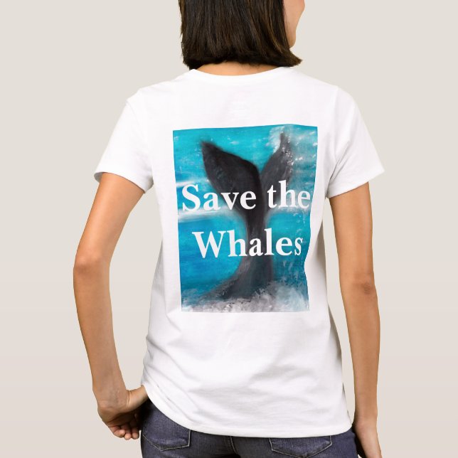 T-shirt Une baleine - Sauvez les baleines blanches (Dos)