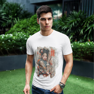 T-shirt Une beauté japonaise captivante au style Vintage
