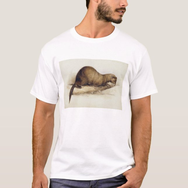 T-shirt Une belette, 1832 (la semaine, ove de stylo, (Devant)