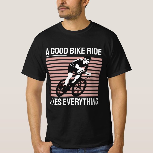 T-shirt Une Belle Balade À Vélo Fixe Tout, À Vélo (Devant)