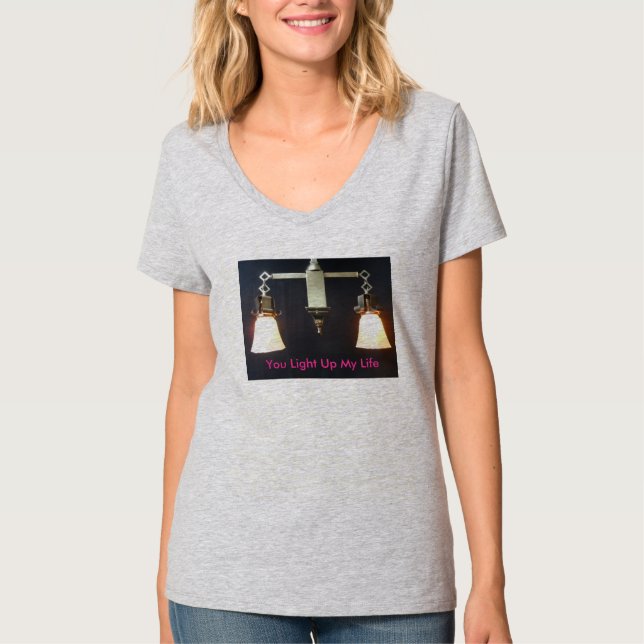 T-shirt Une belle double lampe vintage (Devant)