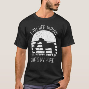 T-shirt Une belle humaine elle est ma cavalière disant