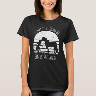 T-shirt Une Belle Humaine Elle Est Mon Cheval Rider Dit