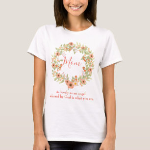 T-shirt Une belle maman Floral Wreath