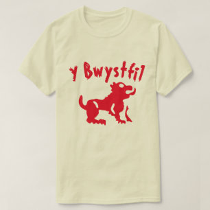 T-shirt Une bête avec le texte de bwystfil