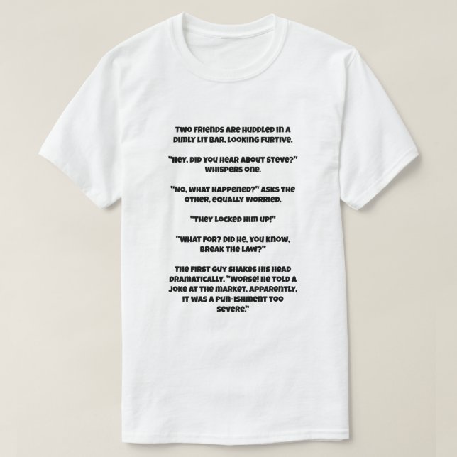 T-shirt Une blague d'IA sur la façon de raconter une plais (Design devant)