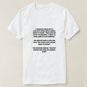 T-shirt Une blague d'IA sur la loi sur le droit d'auteur