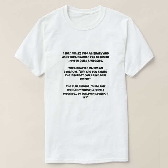 T-shirt Une blague d'IA sur l'effondrement d'Internet (Design devant)