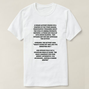 T-shirt Une blague d'IA sur un être végétalien met votre p