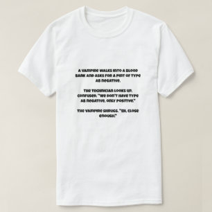 T-shirt Une blague d'IA sur un vampire
