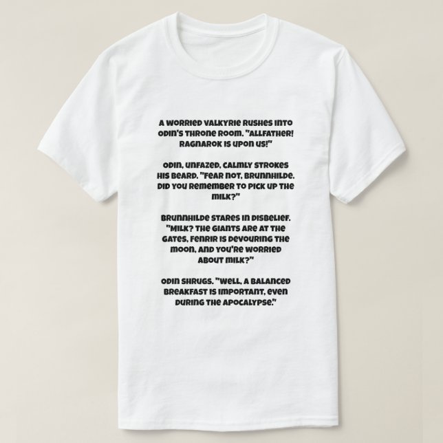 T-shirt Une blague sur Ragnarok (Design devant)