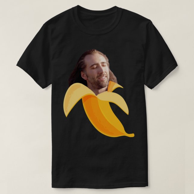 T-shirt Une cage Nicolas dans une banane (Design devant)