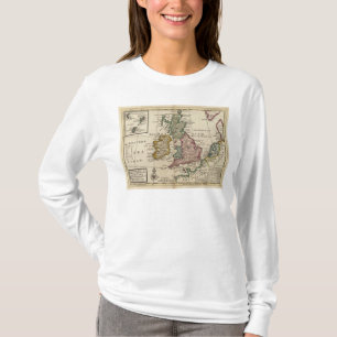 T-shirt Une carte générale de la Grande-Bretagne et de