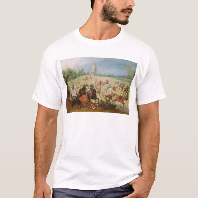 T-shirt Une cavalerie luttent (Devant)