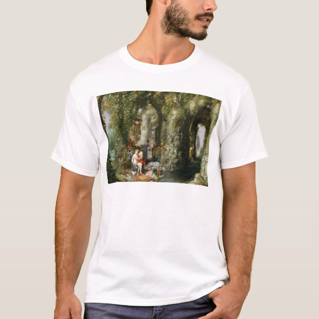 T-shirt Une caverne fantastique avec Ulysse et calypso (Devant)