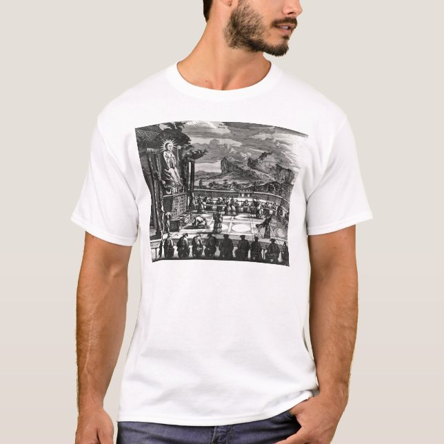 T-shirt Une cérémonie bouddhiste de, 'Indiae Orientalis (Devant)