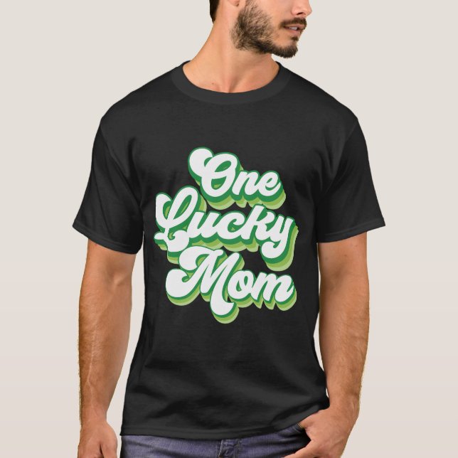 T-shirt Une Chanceuse Maman Saint Patrick (Devant)