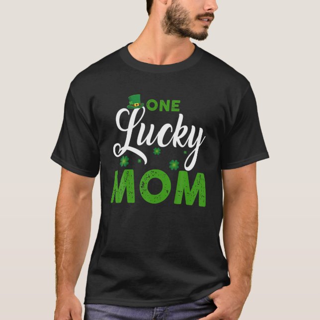 T-shirt Une Chanceuse Maman Saint Patrick (Devant)