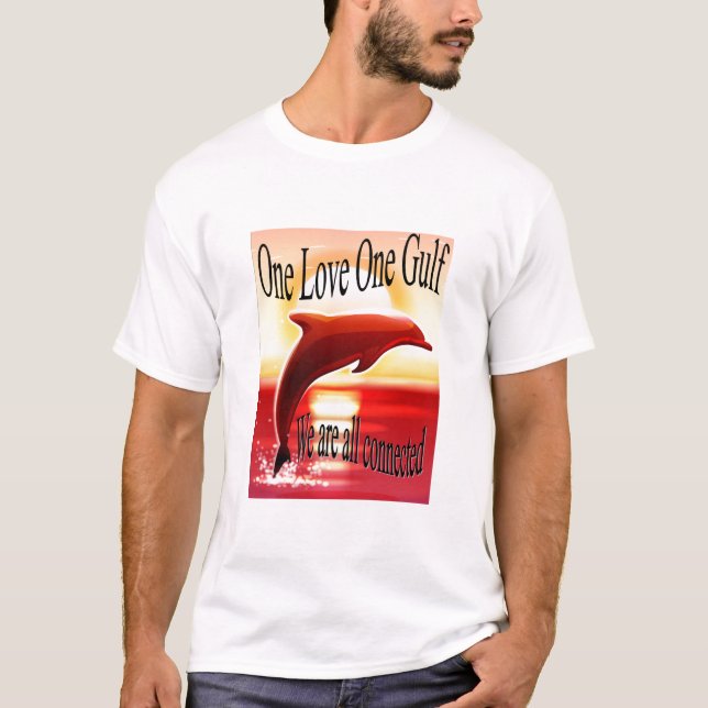 T-shirt Une chemise de Golfe de l'amour un (Devant)