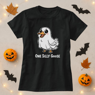 T-shirt Une Chemise D'Halloween Silencieuse ; Oie Fantôme