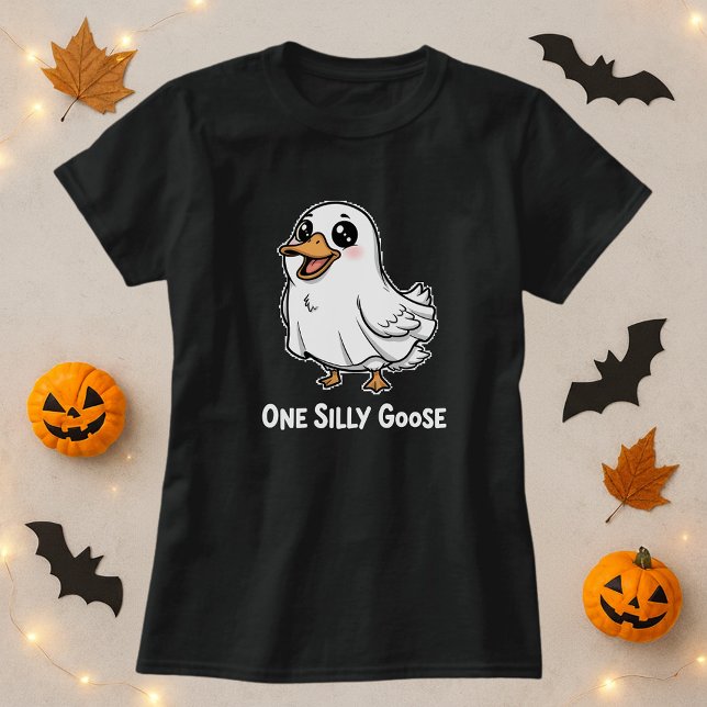 T-shirt Une Chemise D'Halloween Silencieuse ; Oie Fantôme (Créateur téléchargé)