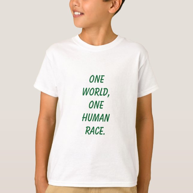 T-shirt Une chemise mondiale pour enfants (Devant)