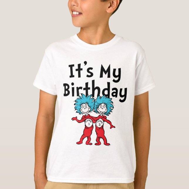 T-shirt Une chose deux | C'est mon anniversaire (Devant)