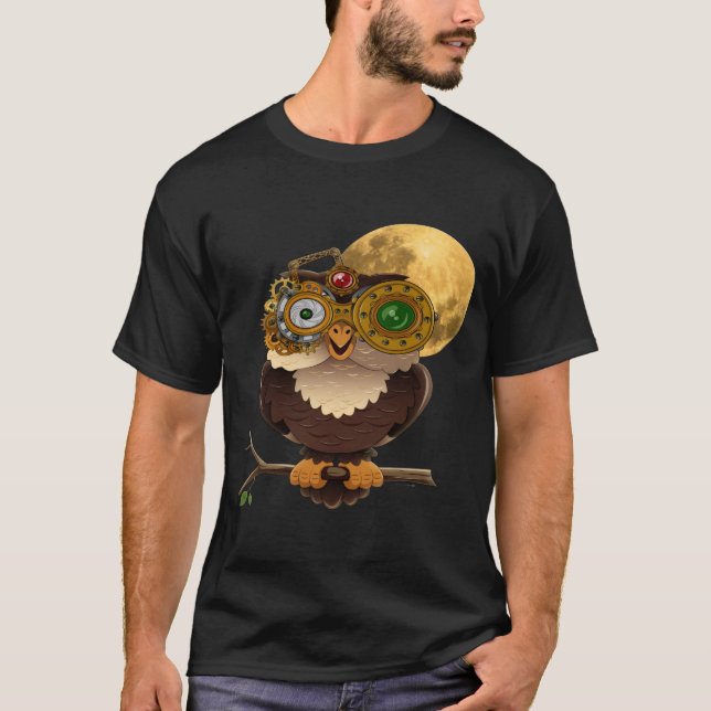 T-shirt Une chouette très curieuse (Devant)
