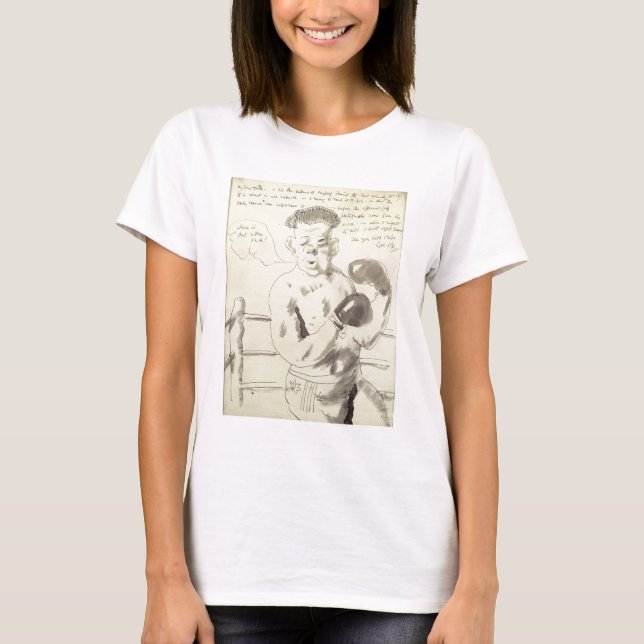 T-shirt Une collection de huit lettres illustrées à son F (Devant)