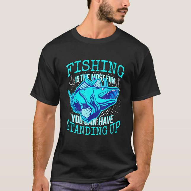 T-shirt Une conception de pêche pour les poissons (Devant)