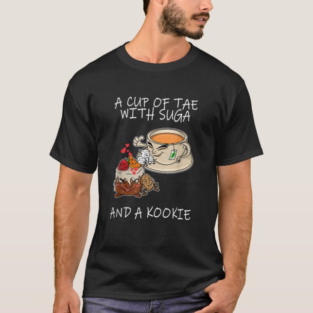 T-shirt Une Coupe De Tae Suga Et Un Amoureux Du Café Kooki (Devant)