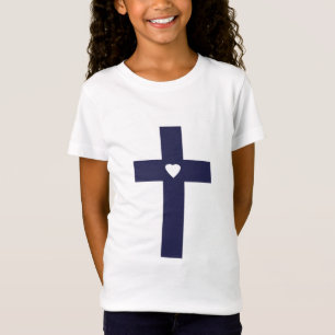 T-Shirt Une croix avec un cœur d'amour sacré