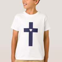 Une croix avec un cœur d'amour sacré