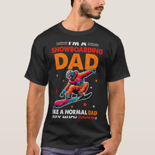 T-shirt Une définition de papa en snowboard beaucoup plus