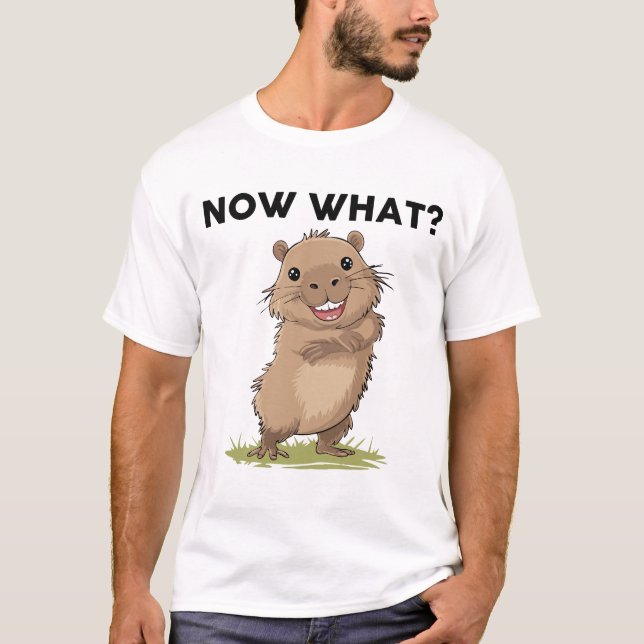 T-shirt Une drôle de chemise Capybara (Devant)