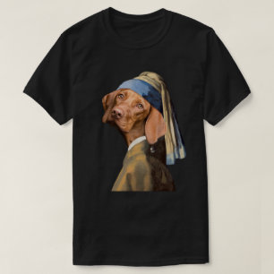 T-shirt Une drôle de fille de chien avec une parodie de Ve