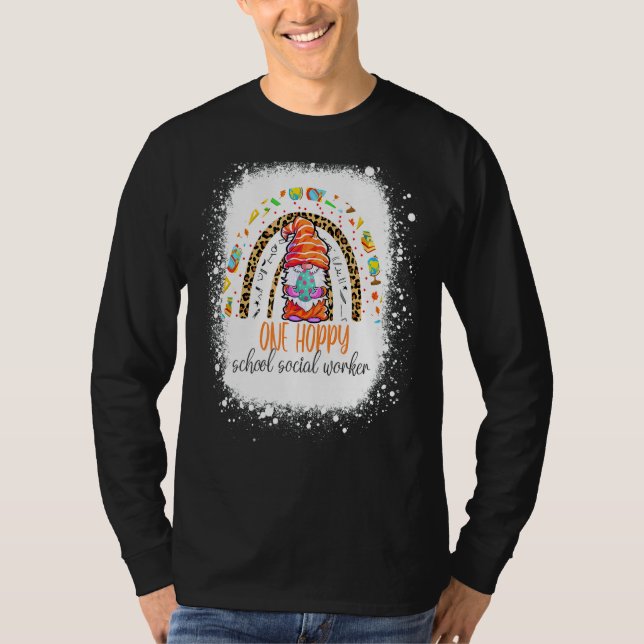 T-shirt Une école Hoppy Social Worker Pâques Leopard Rain (Devant)